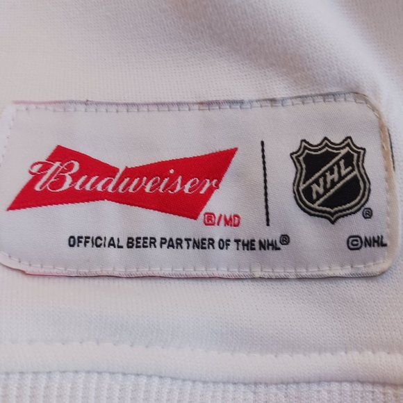 Mens New NHL Budweiser Pittsburg Penguins White Hoodie Size L - Picture 4 of 10